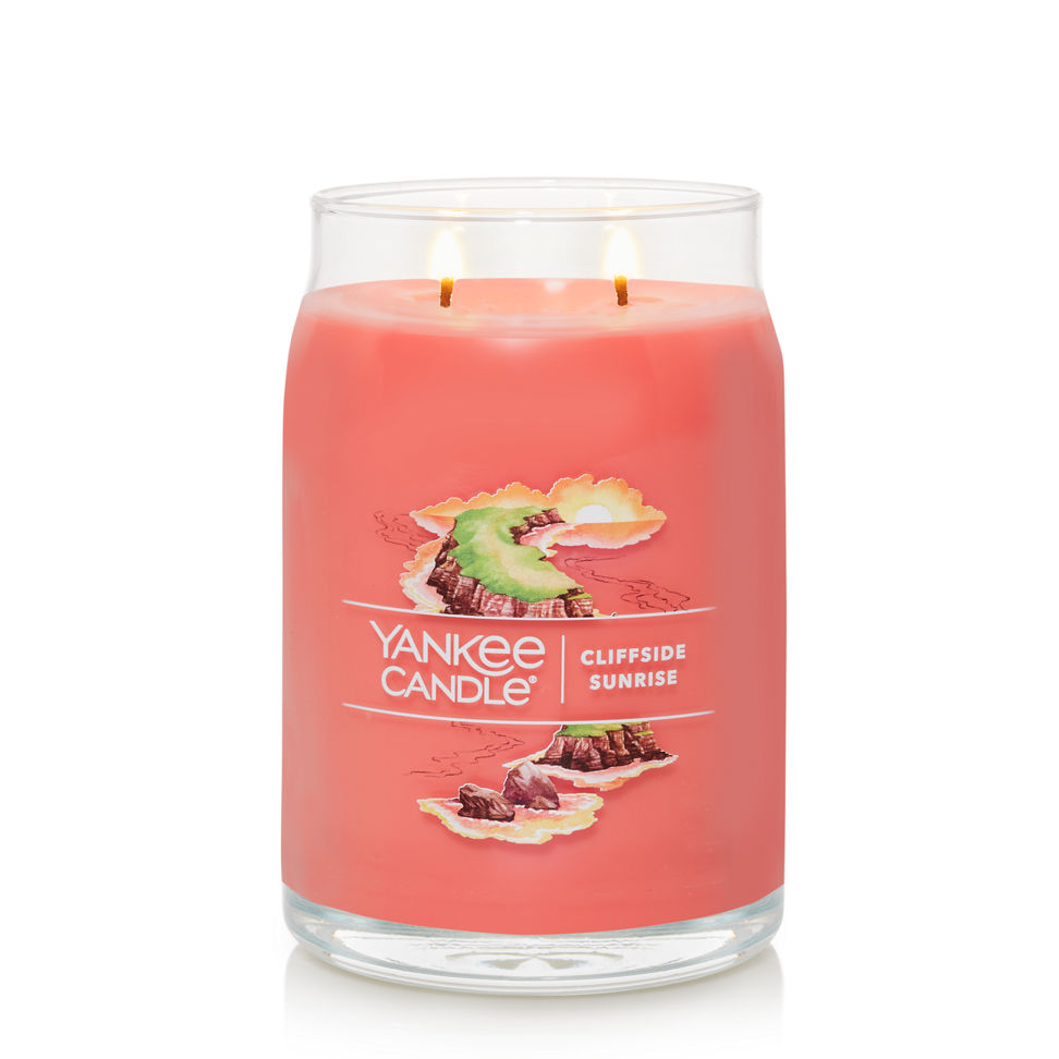 cliffside sunrise signature large jar candle