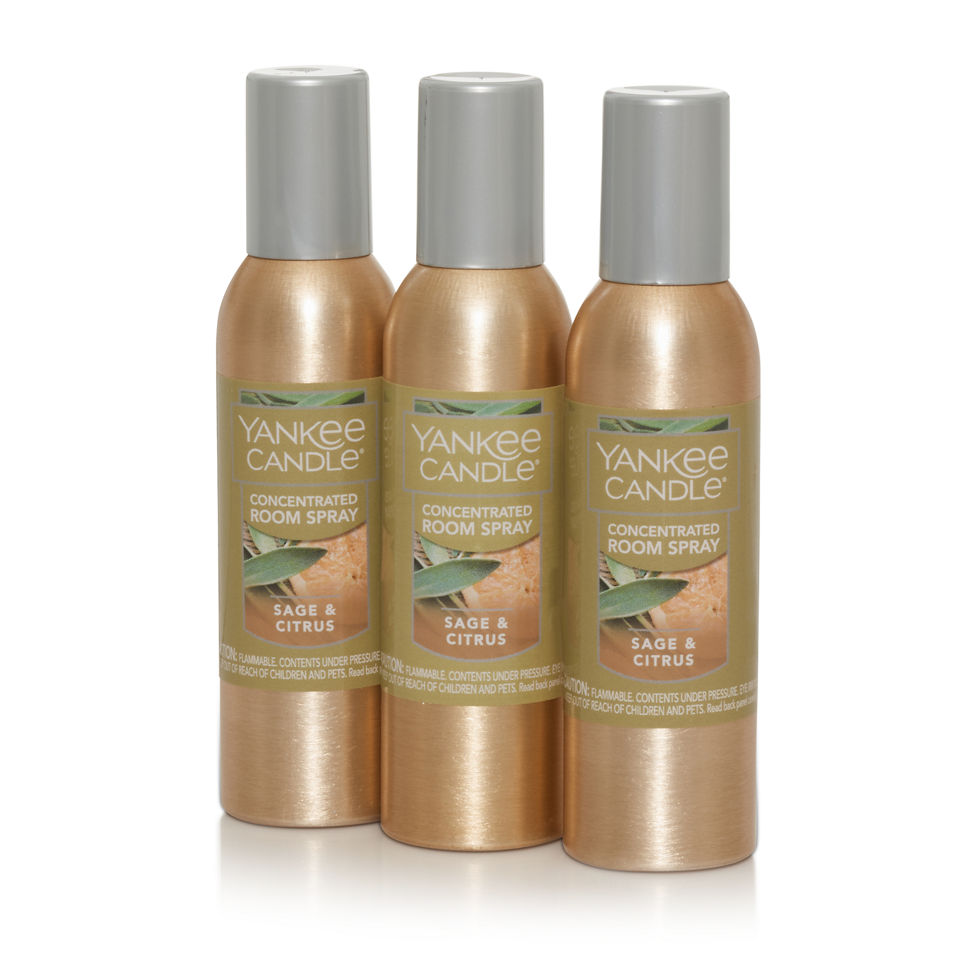 three sage and citrus concentrated room sprays