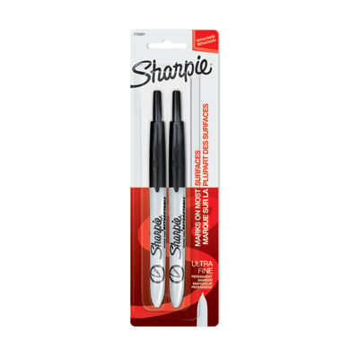 Marqueurs permanents Sharpie r&eacute;tractables, pointe ultra fine