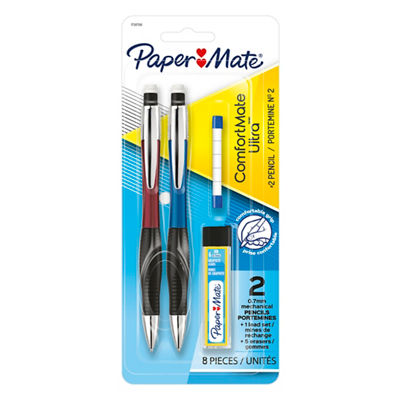 Paper Mate Comfort Mate Ultra Mechanical Pencil Sets, 0.7mm, HB #2 lead