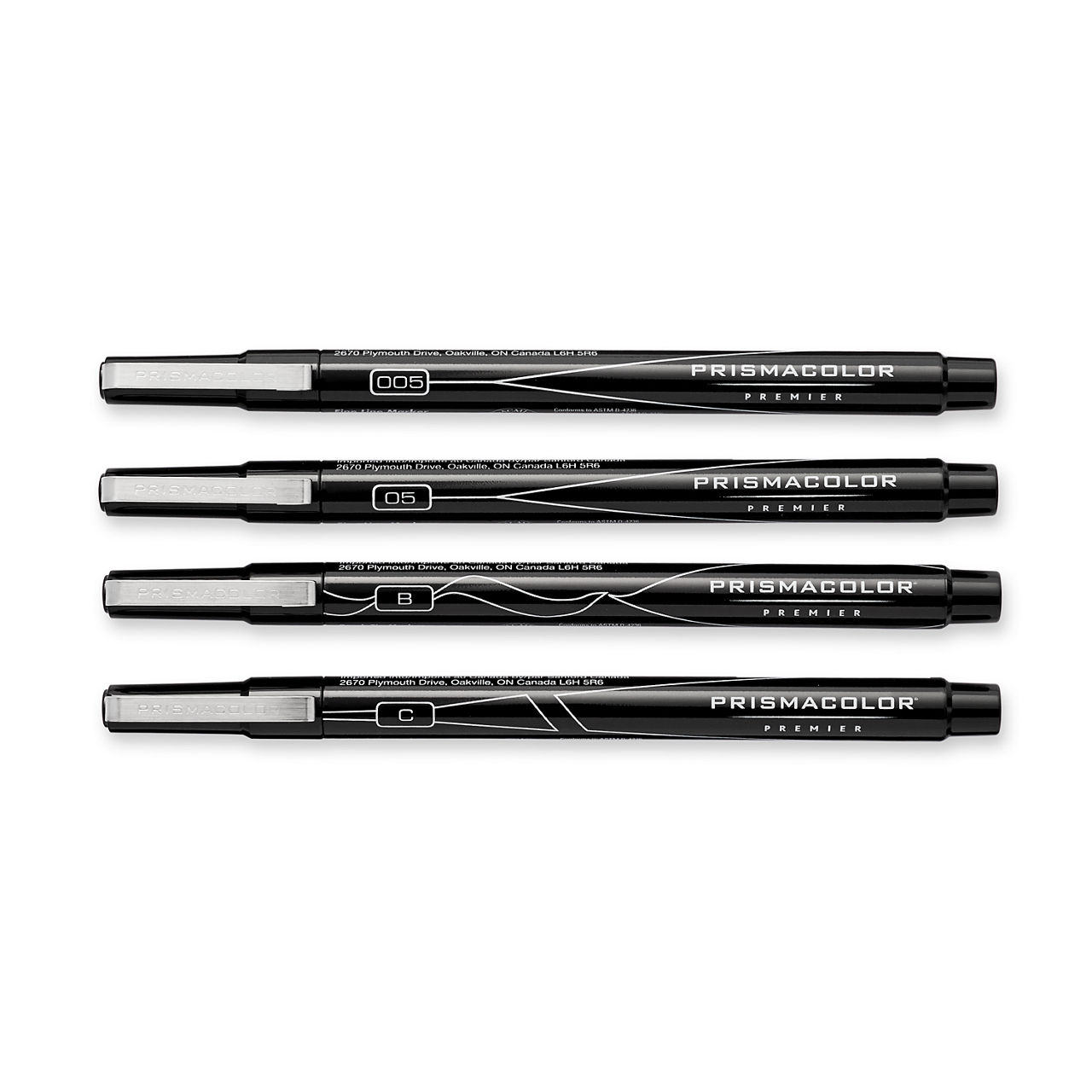 Prismacolor® Premier® Illustration Markers, Assorted Tips, Black