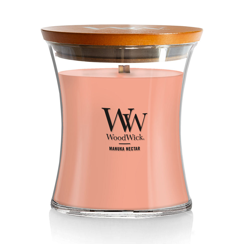 woodwick manuka nectar medium hourglass candle