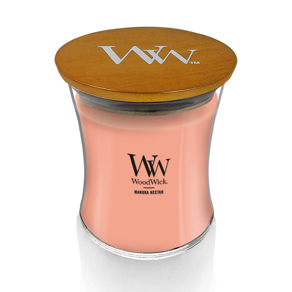 woodwick manuka nectar medium hourglass candle