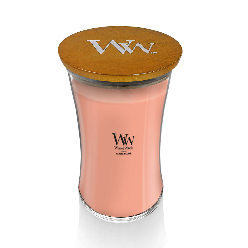 woodwick manuka nectar large hourglass candle