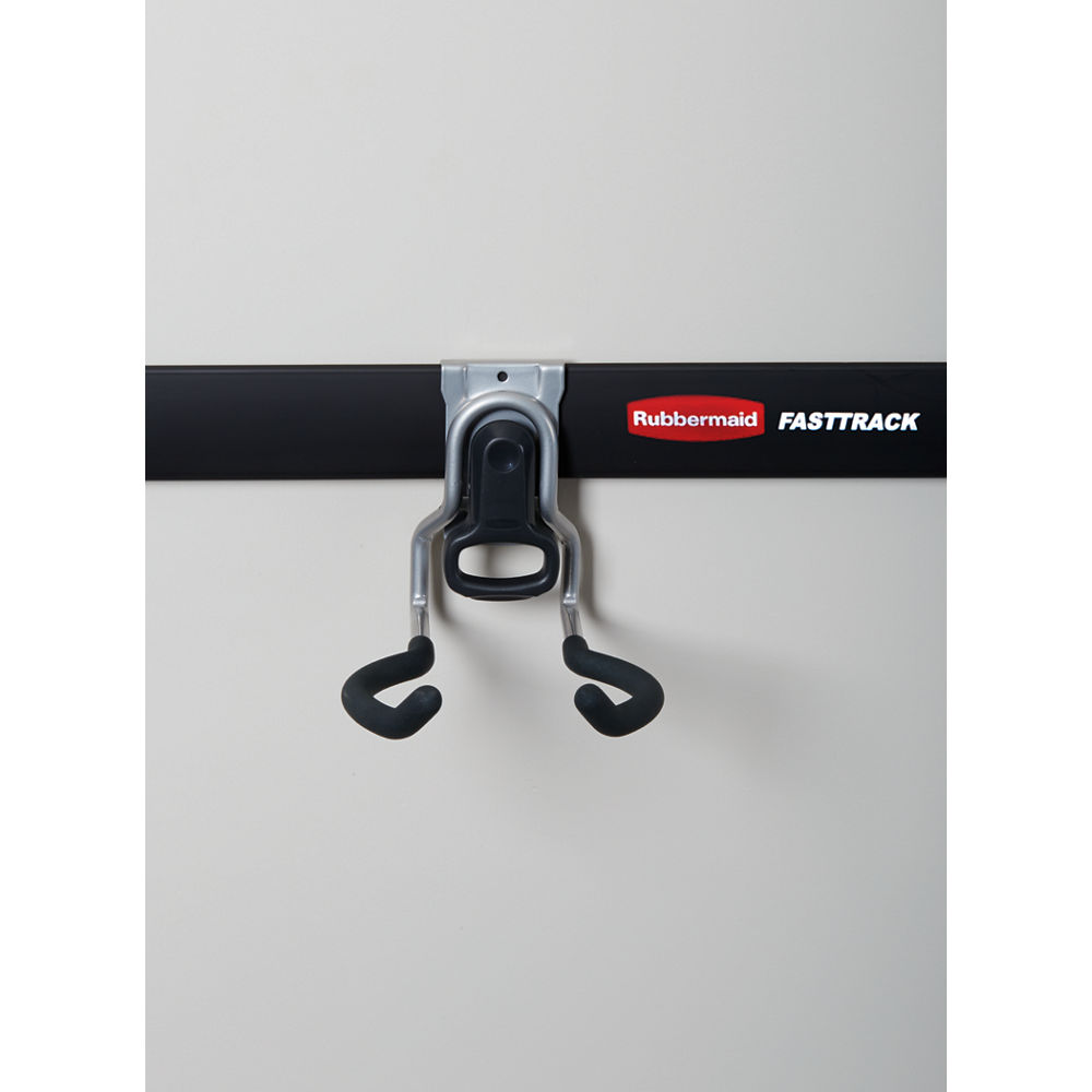 rubbermaid fasttrack fishing rod holder Garage Storage System Tool Hanging Kit, Wall Mount for Garden Lawn Tools/Garage/Home Organization : Home & Kitchen Handle Hook is perfect for storing brooms Rubbermaid FastTrack Garage 14-in Satin