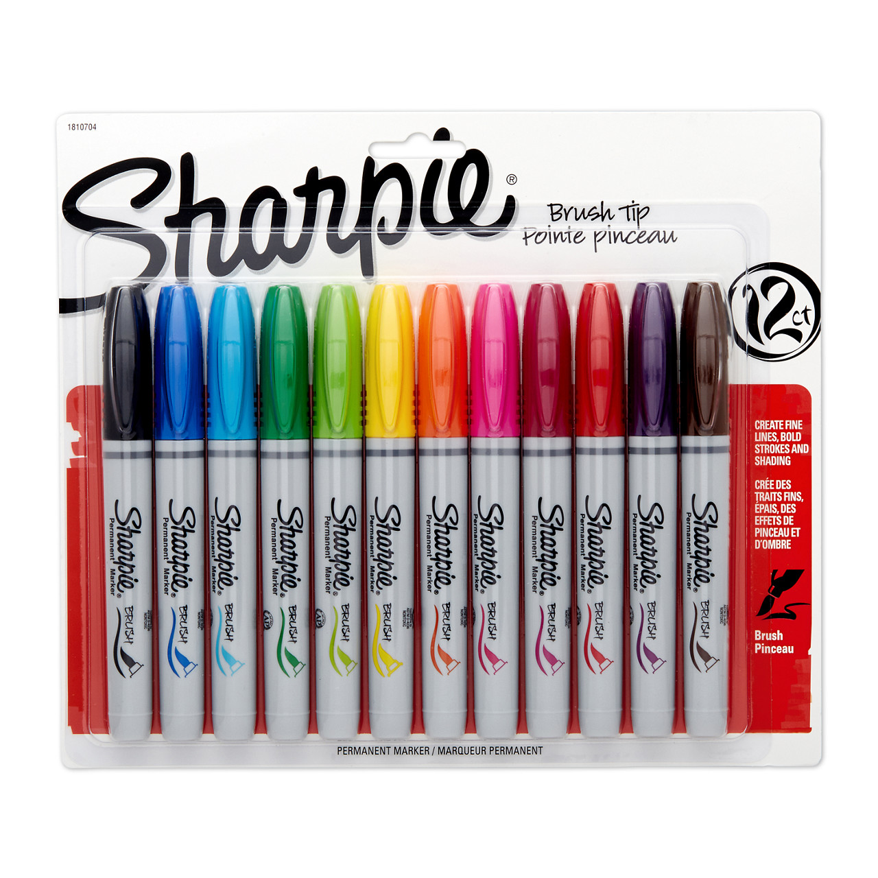 thumbnail image 2 of Sharpie Brush Tip Permanent Markers - 12-Pack 2 of 5