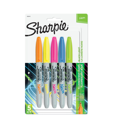Marqueurs permanents Sharpie N&eacute;on, pointe fine