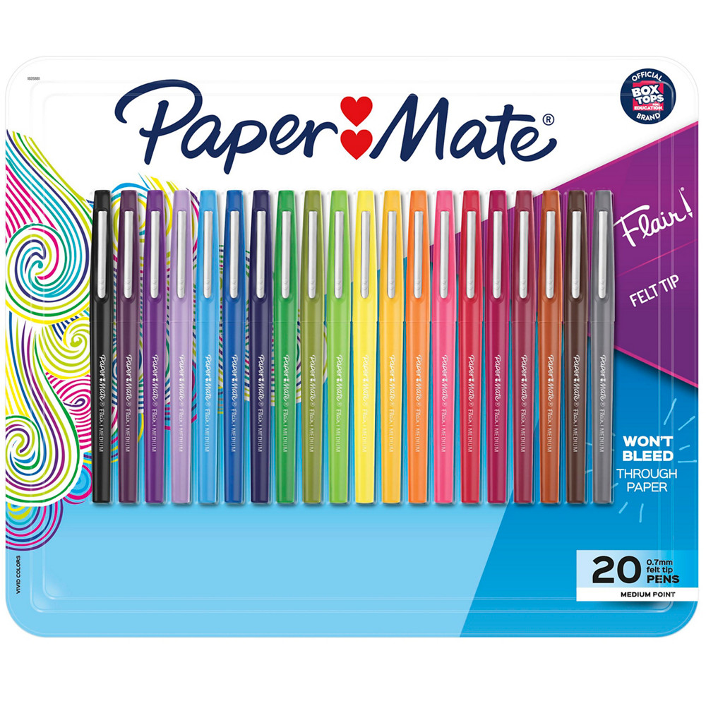 Paper Mate Flair felt tip pens, 12 pack