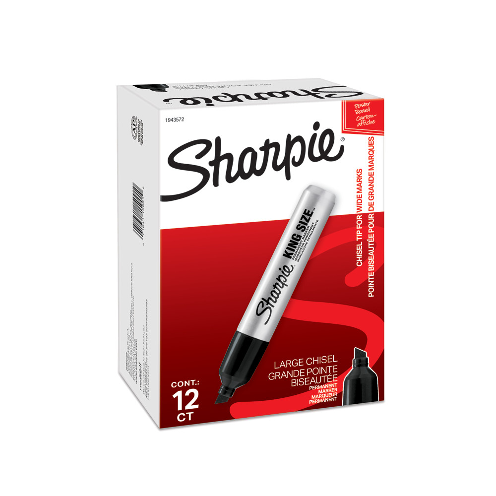 Sharpie King Size Permanent Marker, Large Chisel Tip | Sharpie