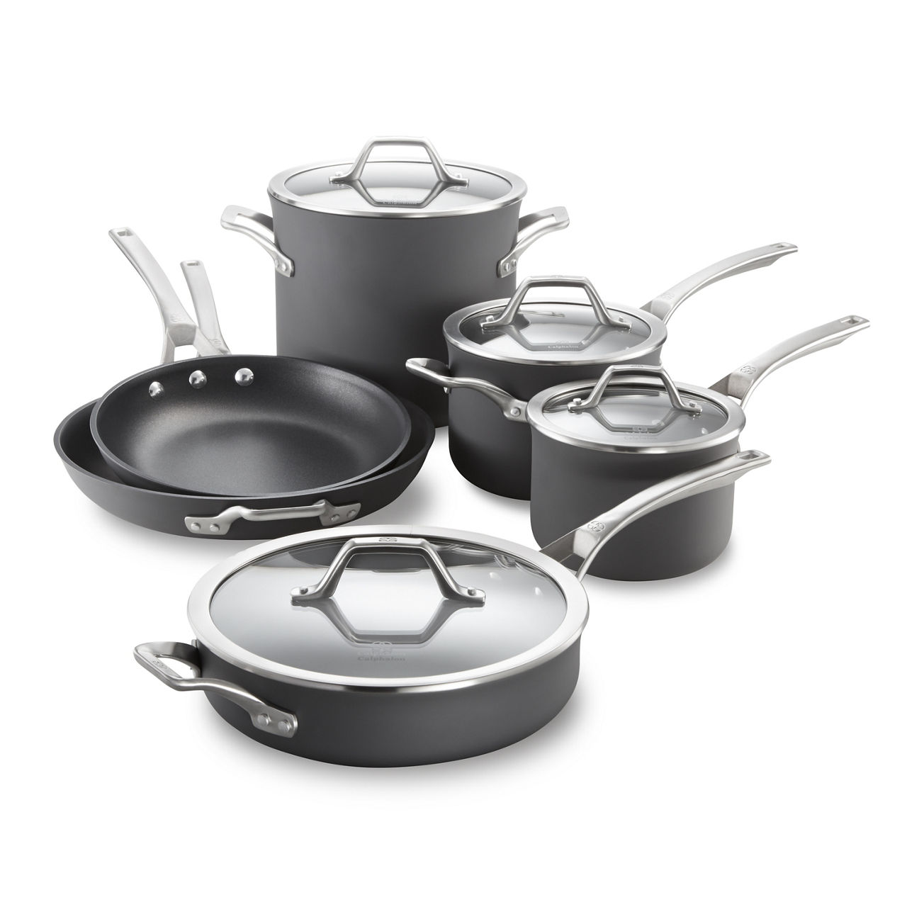 Signature™ Hard-Anodized Nonstick 10-Piece Cookware Set | Calphalon