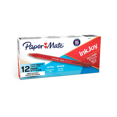 Stylos &agrave; billes r&eacute;tractables InkJoy 100RT Paper Mate, pointe moyenne (1,0mm)