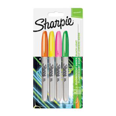 Sharpie Permanent Markers, Neon, Fine Point