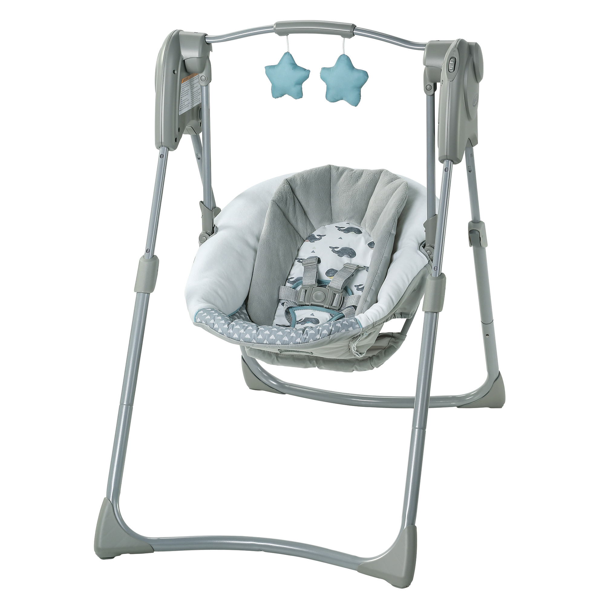 Graco Slim Spacesâ¢ Compact Baby Swing, Humphry Blue