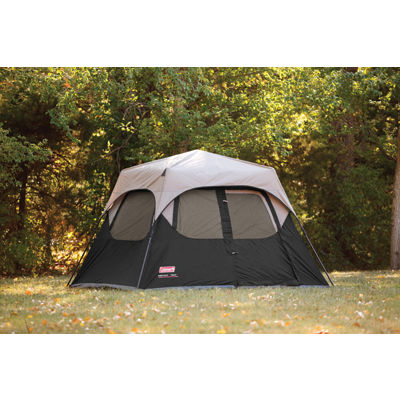 Cabin tent with instant setup grey and black