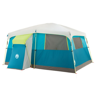 Coleman 8-Person Tenaya Lake Fast Pitch Cabin Camping Tent with Closet, Light Blue