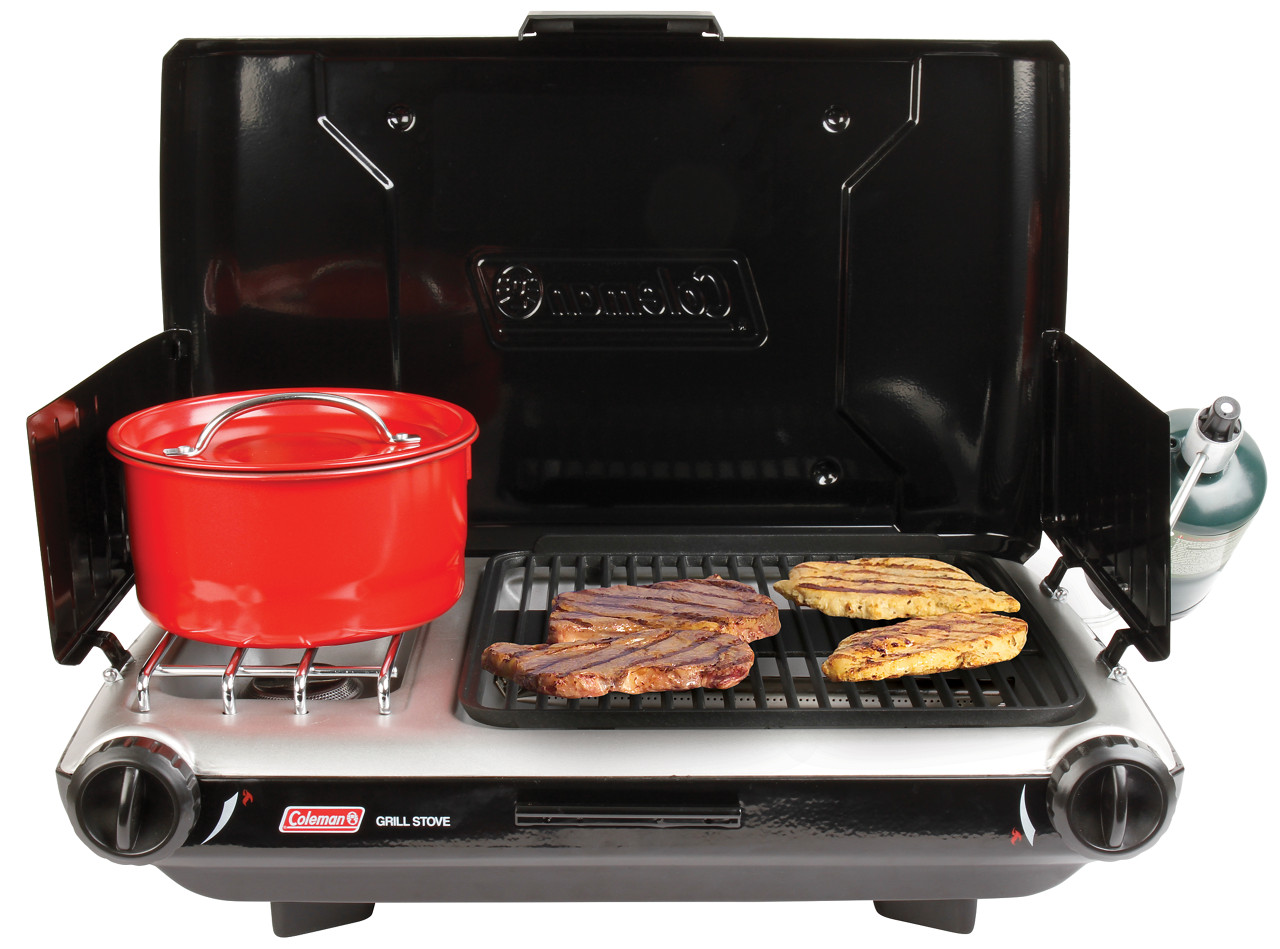 Tabletop Propane Gas Camping Grill/Stove, 2-Burner | Coleman CA