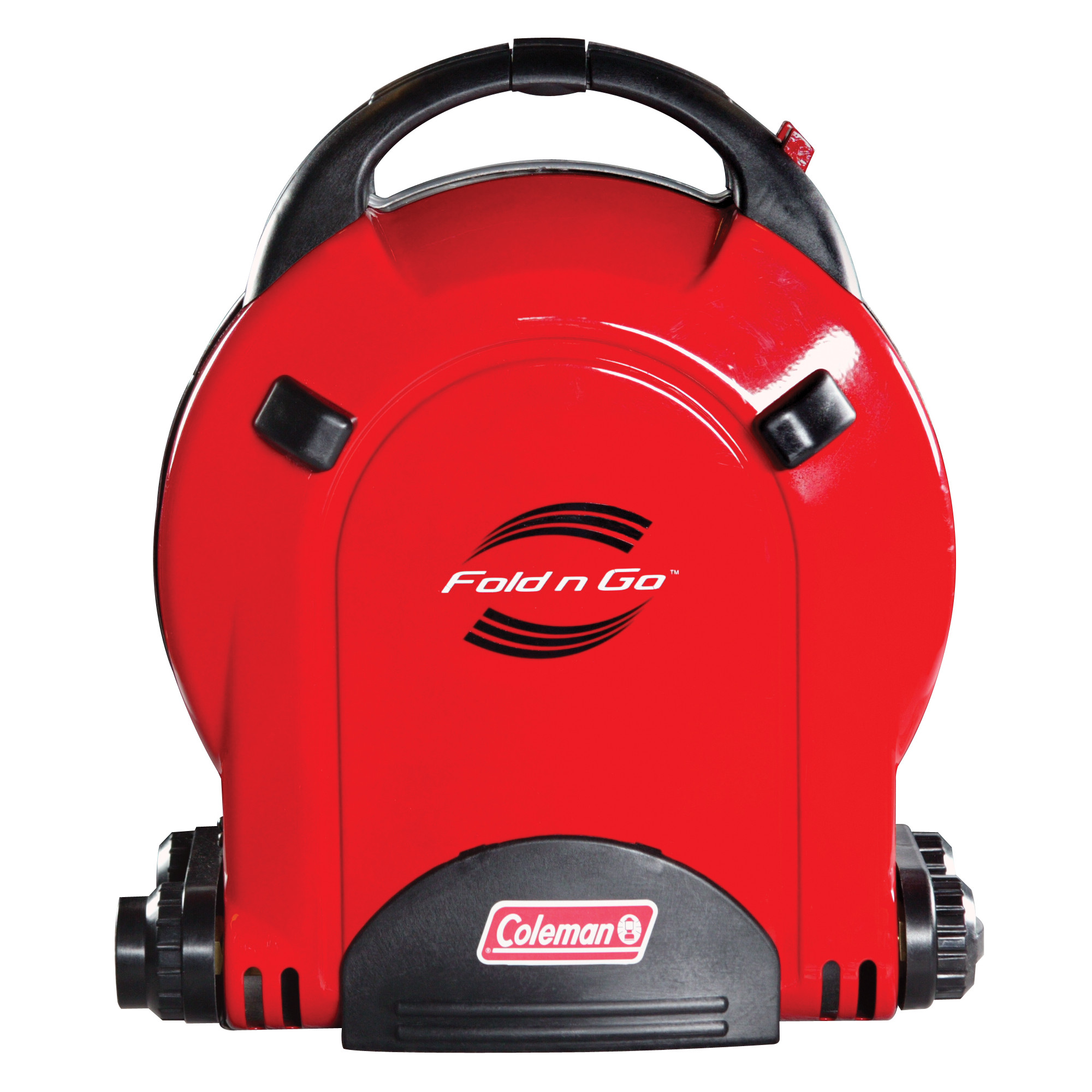 Coleman Fold N Go™ Propane Stove | Red | 10,000-BTUs | 2 Independently Adjustable Burners | Easy Cleaning | Push-Button Ignition