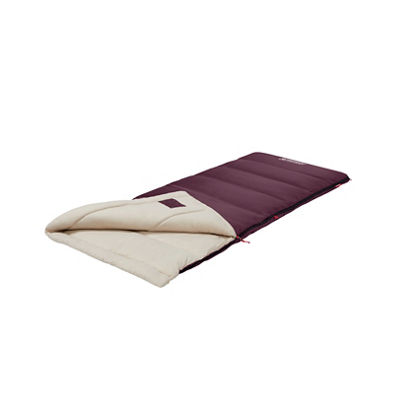 maroon sleeping bag