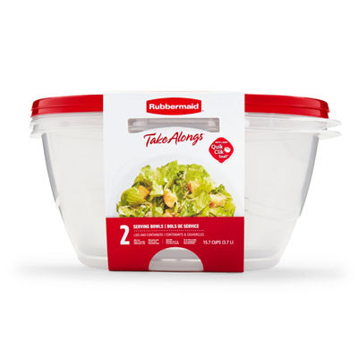 Récipients d'entreposage pour les aliments TakeAlongs® en forme de bol, 3,7 l (15,7 tasses), lot de 2