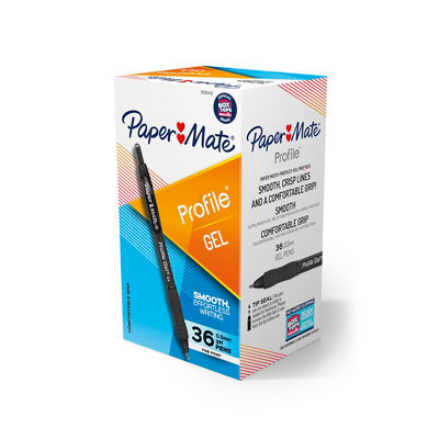 Paper Mate Profile Retractable Gel Pens, Fine Point (0.5mm)