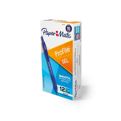 Paper Mate Profile Retractable Gel Pens, Medium Point (0.7mm)