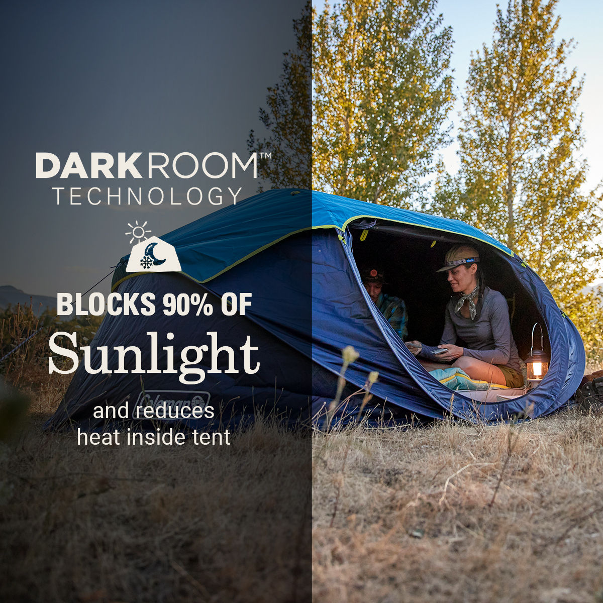 Coleman® 4-Person Pop-Up Tent with Dark Room Technology