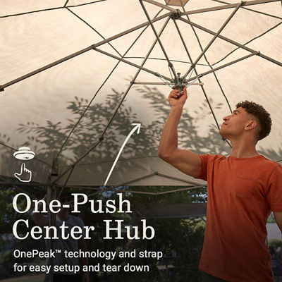 Pinch-free set up and take down. Robust steel frame.