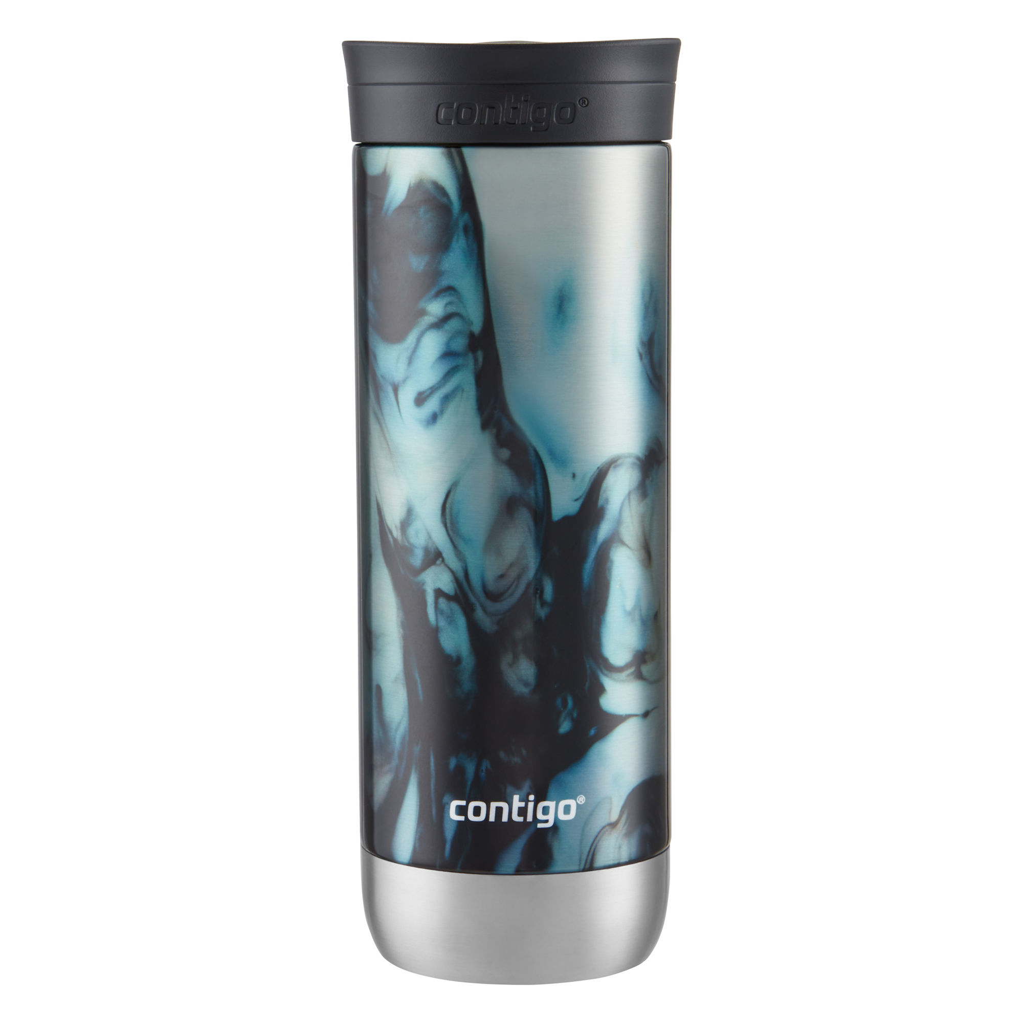 Contigo SNAPSEAL™ Insulated Stainless Steel Travel Mug | 20 oz | Blue | Cup Holder