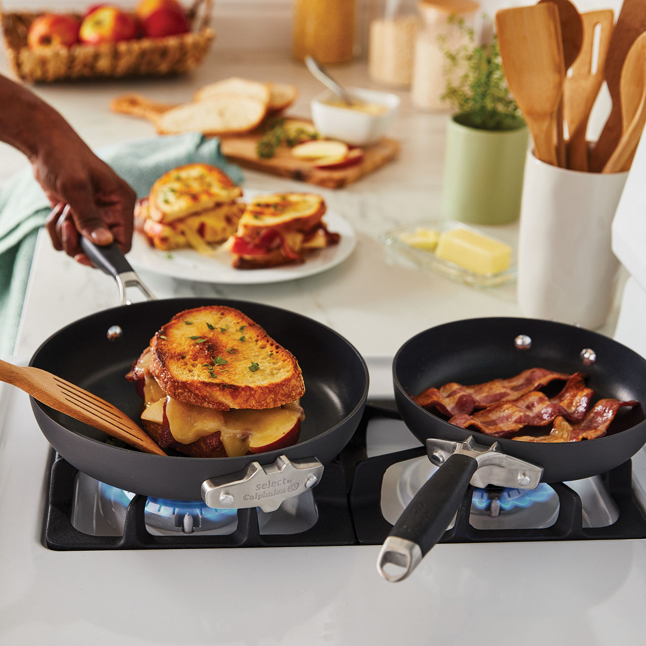 Select by Calphalon® Space-Saving Hard-Anodized Nonstick 9-Piece