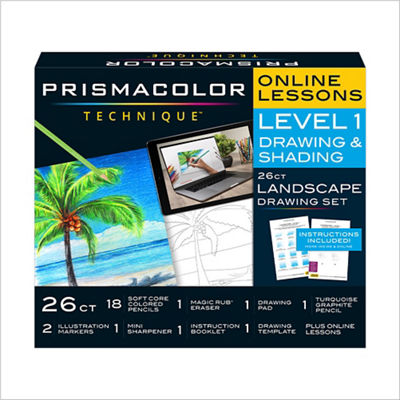 Technique Palm Tree Drawing Art Set, Digital Lessons, Level 1