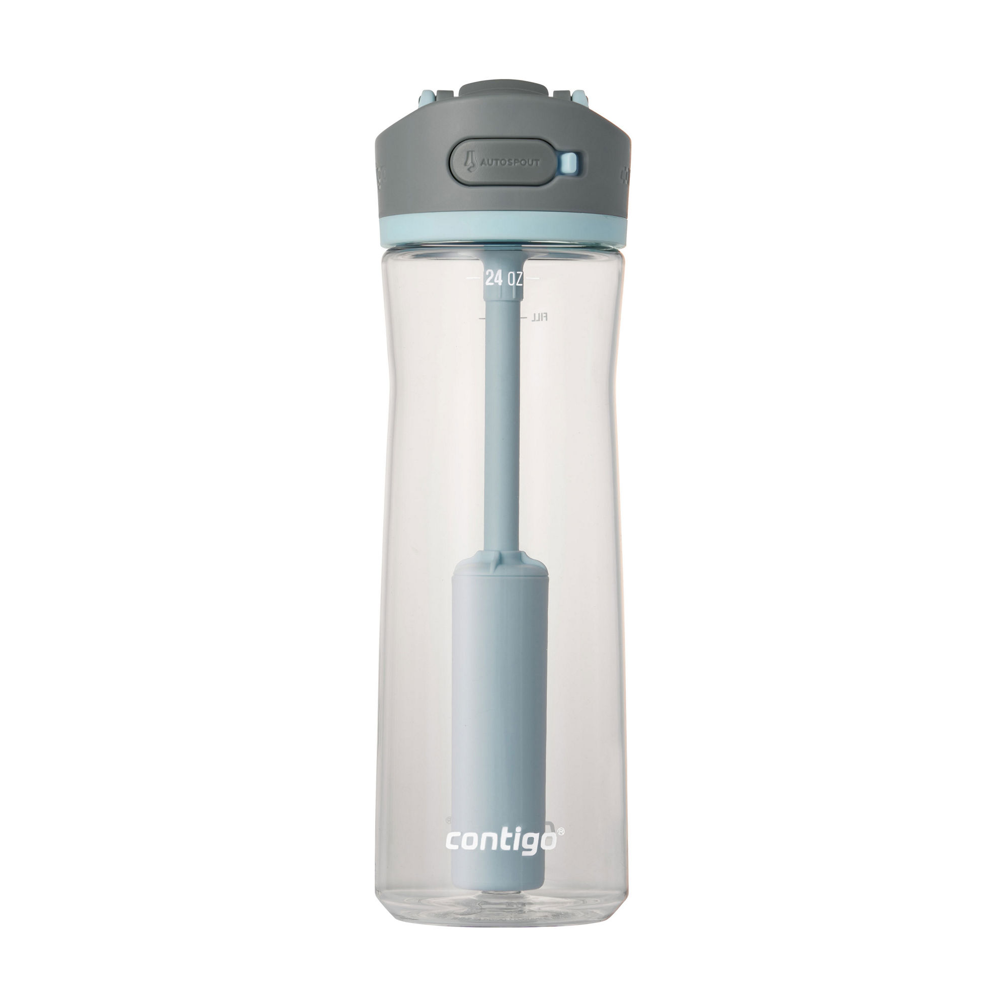 Contigo® Wells Straw Filtration Tritan Water Bottle with AUTOSPOUT® LID | 24oz | Salt | Cup Holder