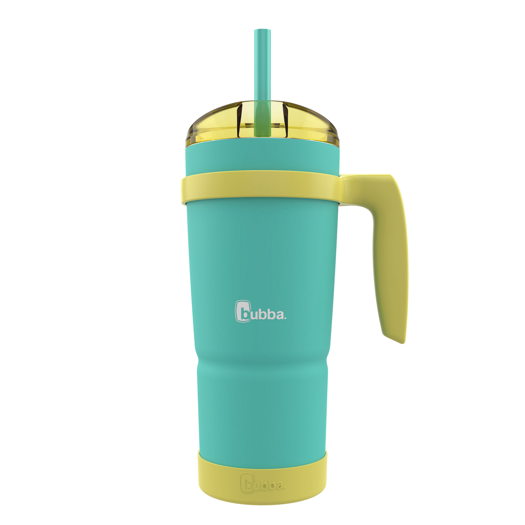 bubba Envy S Tumbler with Handle | Bumper and Straw | 32oz | Island Teal Lemonade