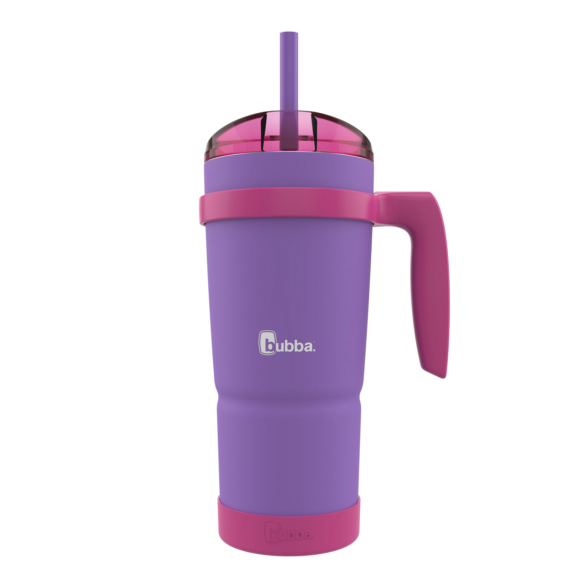 bubba Envy S Tumbler with Handle | Bumper and Straw | 32oz | Grape Dragon Fruit