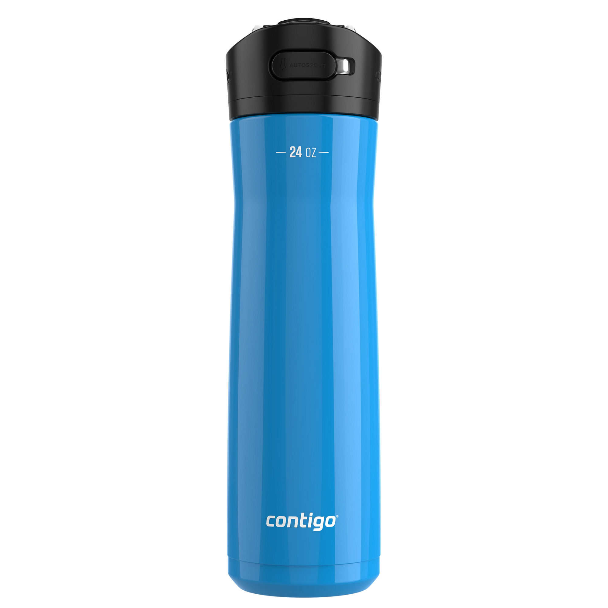 Contigo® Ashland Chill 2.0 Stainless Steel Water Bottle with AUTOSPOUT® Lid | 24 oz | Blue Poppy