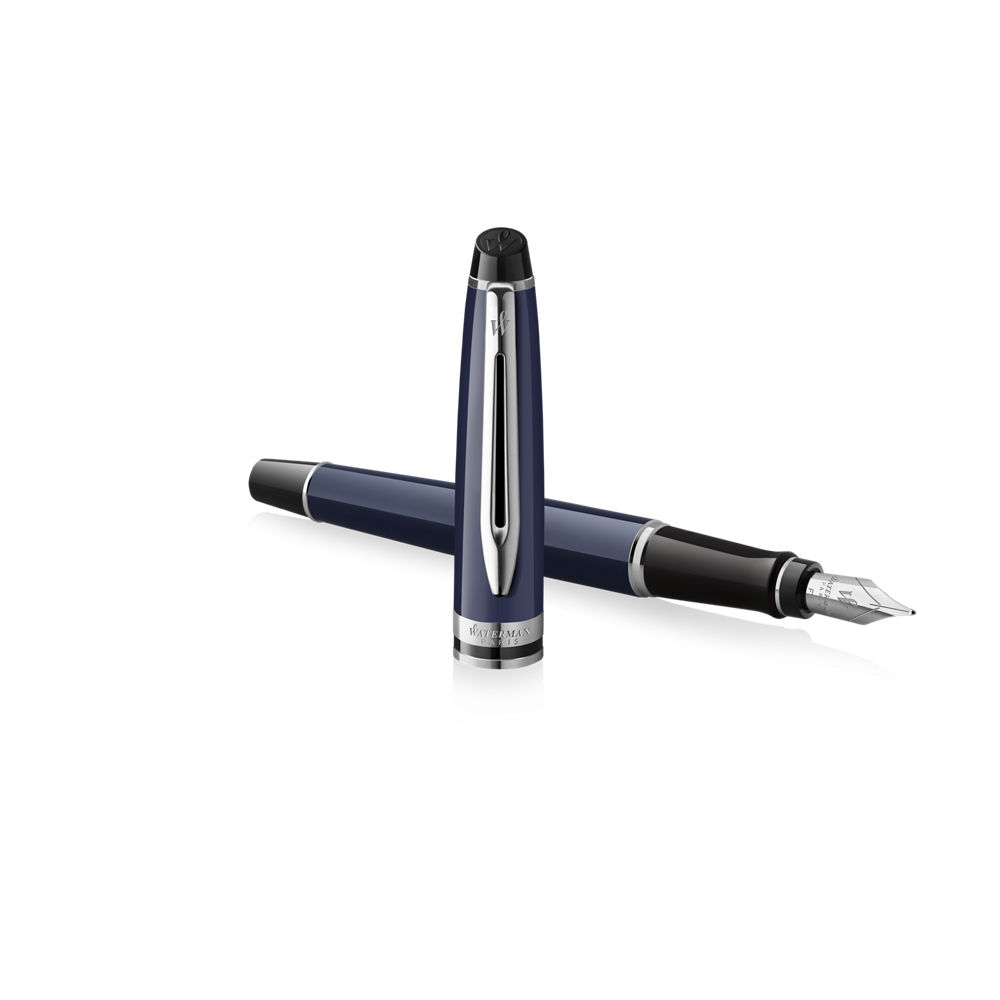 Waterman 万年筆 ネイビー 専用ケース付き Waterman 万年筆 ネイビー