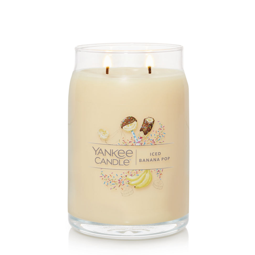 iced banana pop signature large jar candle