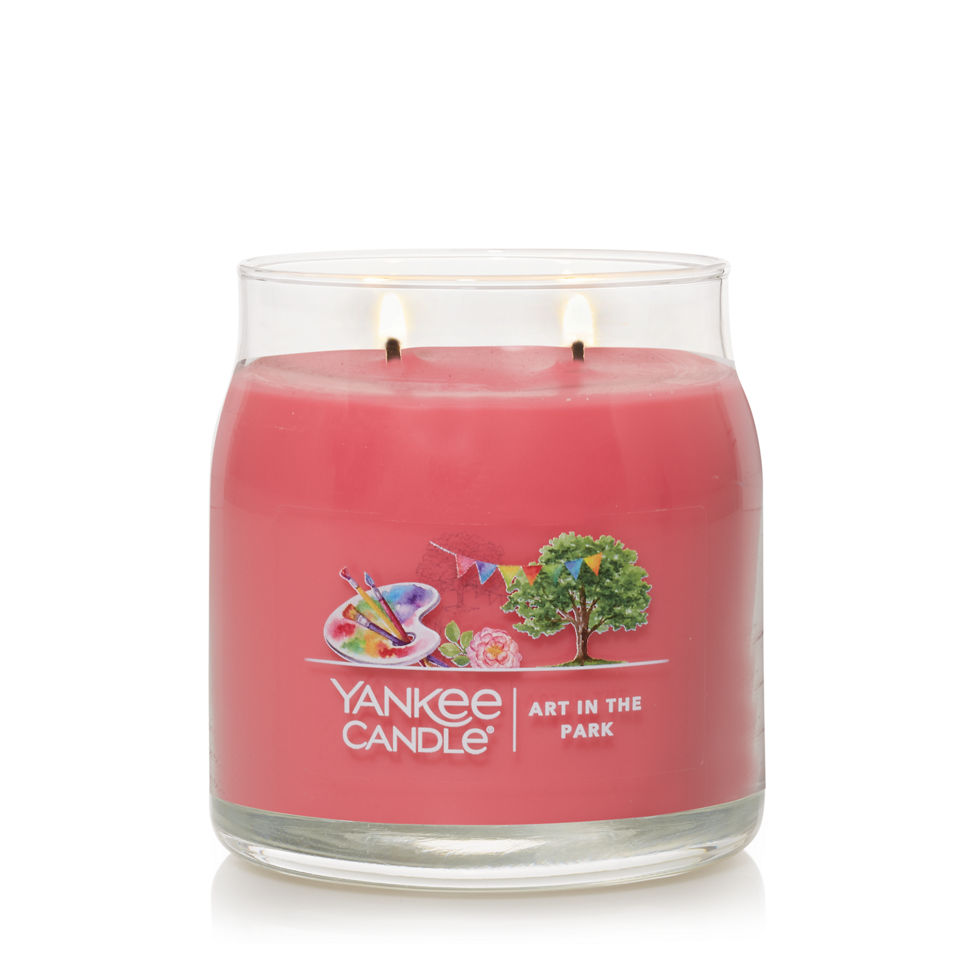 lit art in the park signature medium jar candle