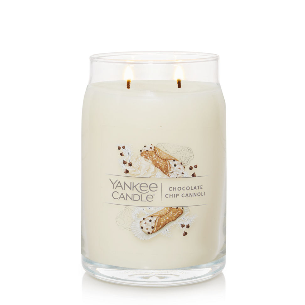 lit chocolate chip cannoli signature large jar candle