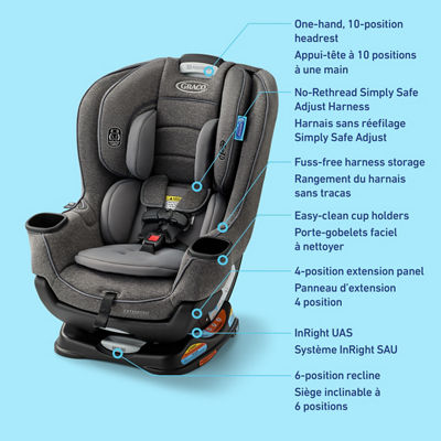Graco Extend2Fit Convertible Car Seat, Cullen