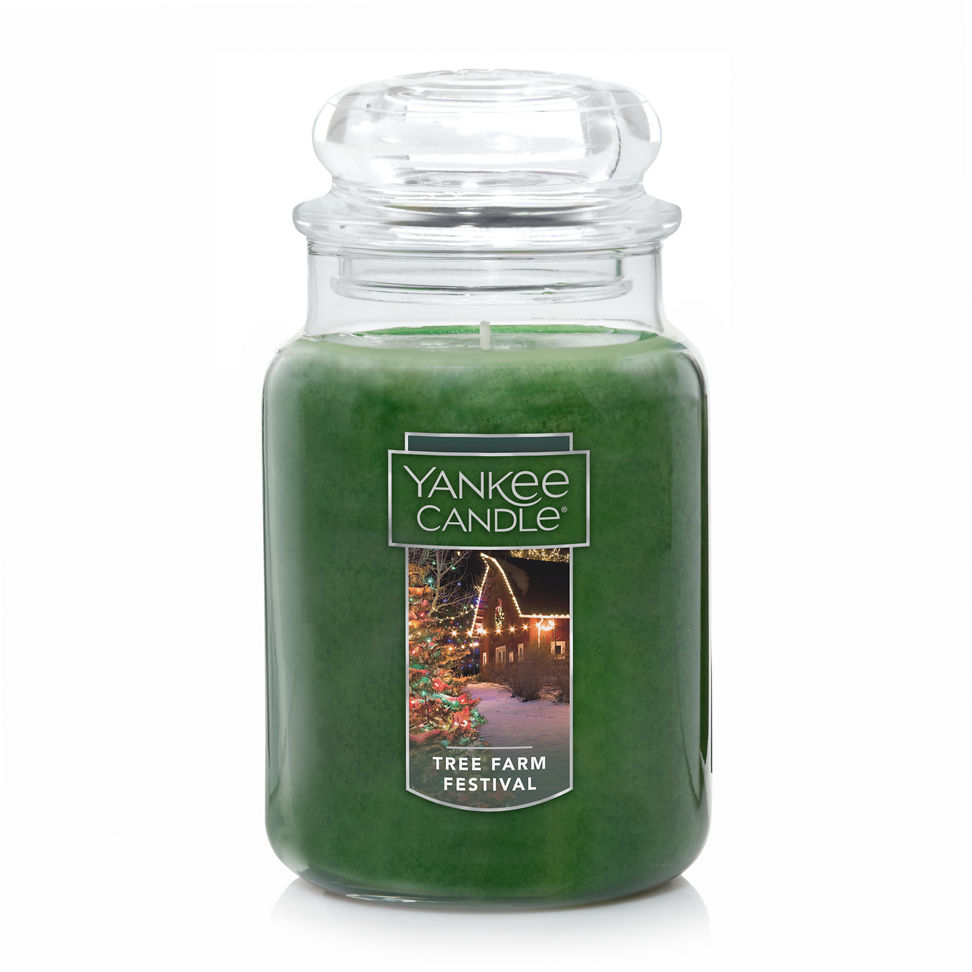 tree farm festival large jar candle