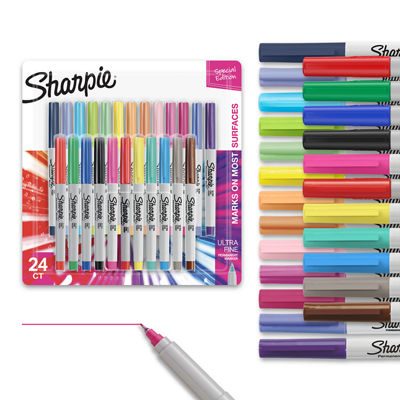 Marqueurs permanents Sharpie, couleur vive, pointe ultra fine
