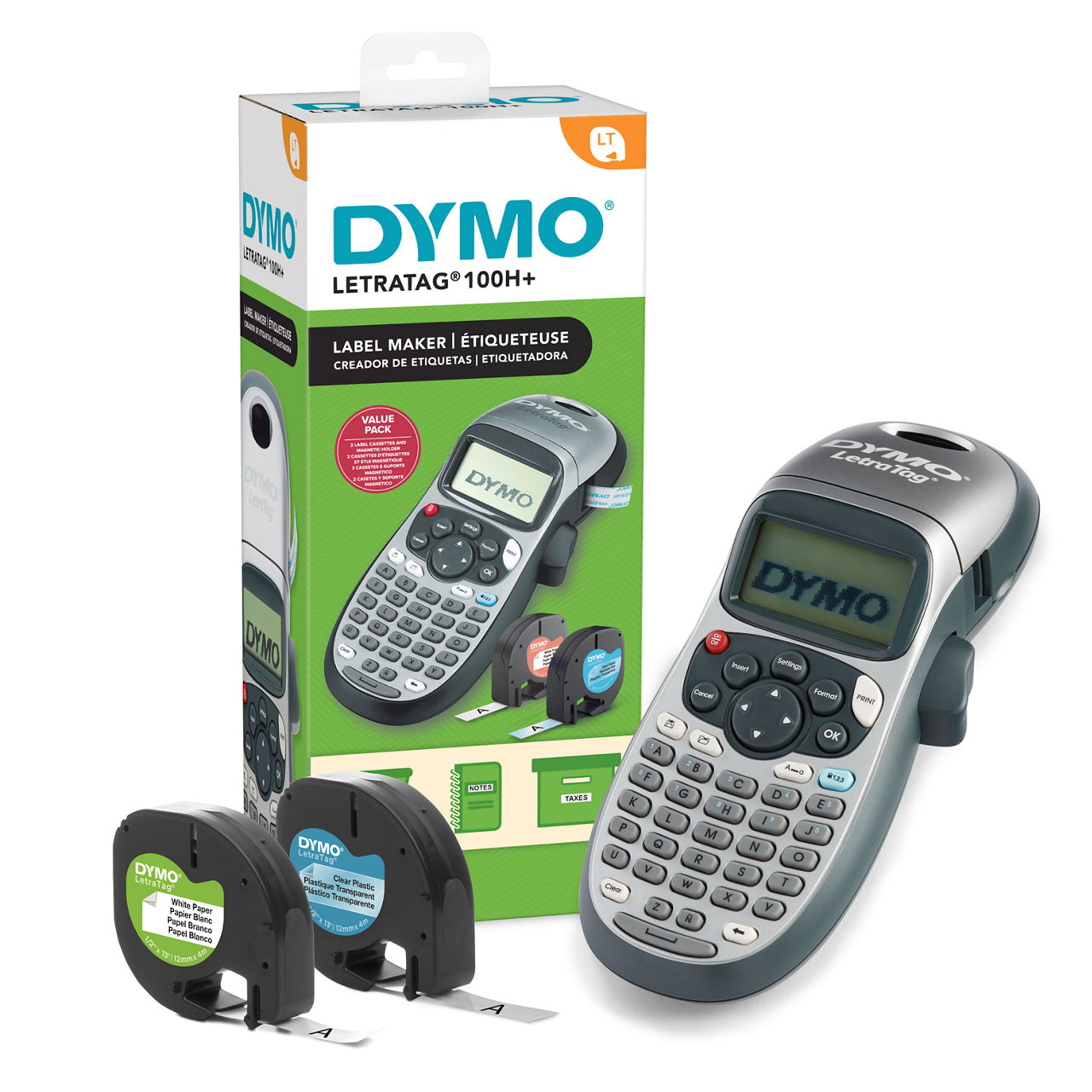 DYMO LetraTag 100H Plus Handheld Label Maker Bundles 2 cassettes