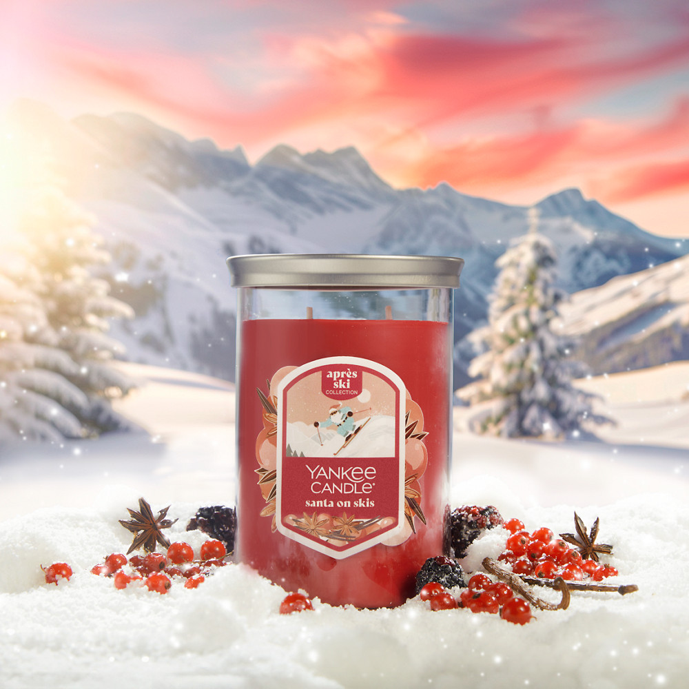Santa On Skis Large Tumbler Candle | Yankee Candle