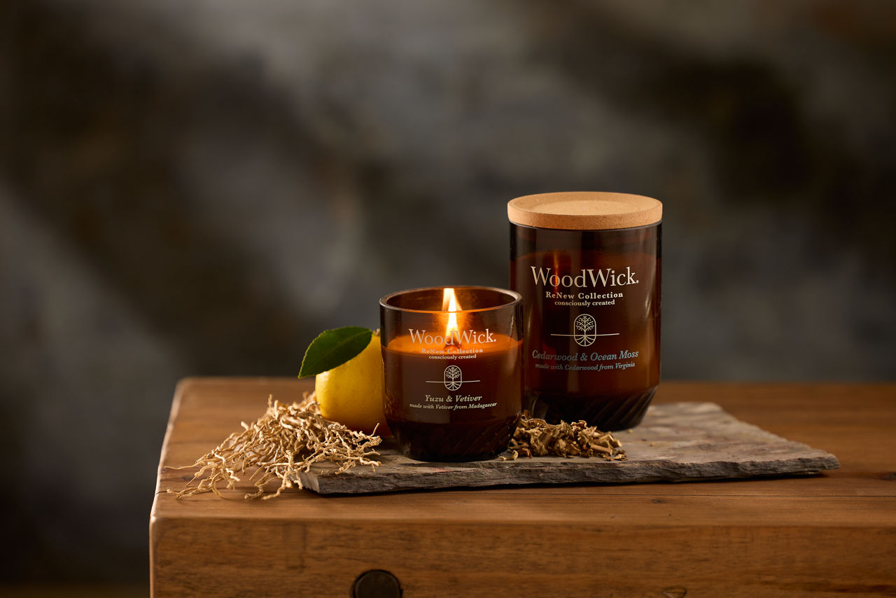 Yankee Candle, WoodWick キャンドル6点 Yuzu & Vetiver WoodWick® Medium ReNew Candle - Medium ReNew