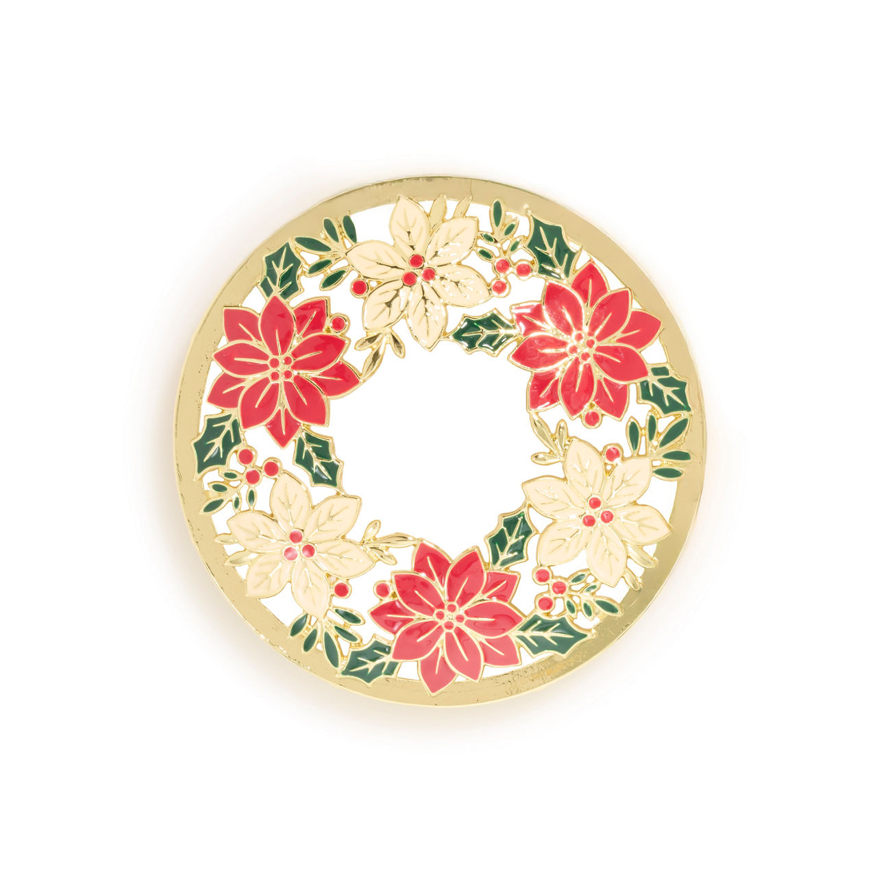 Poinsettia Pine  Illuma-Lid® Jar Candle Topper