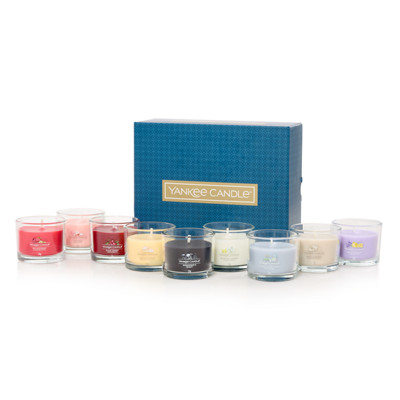 Confezione regalo 9 candele Votive in vetro