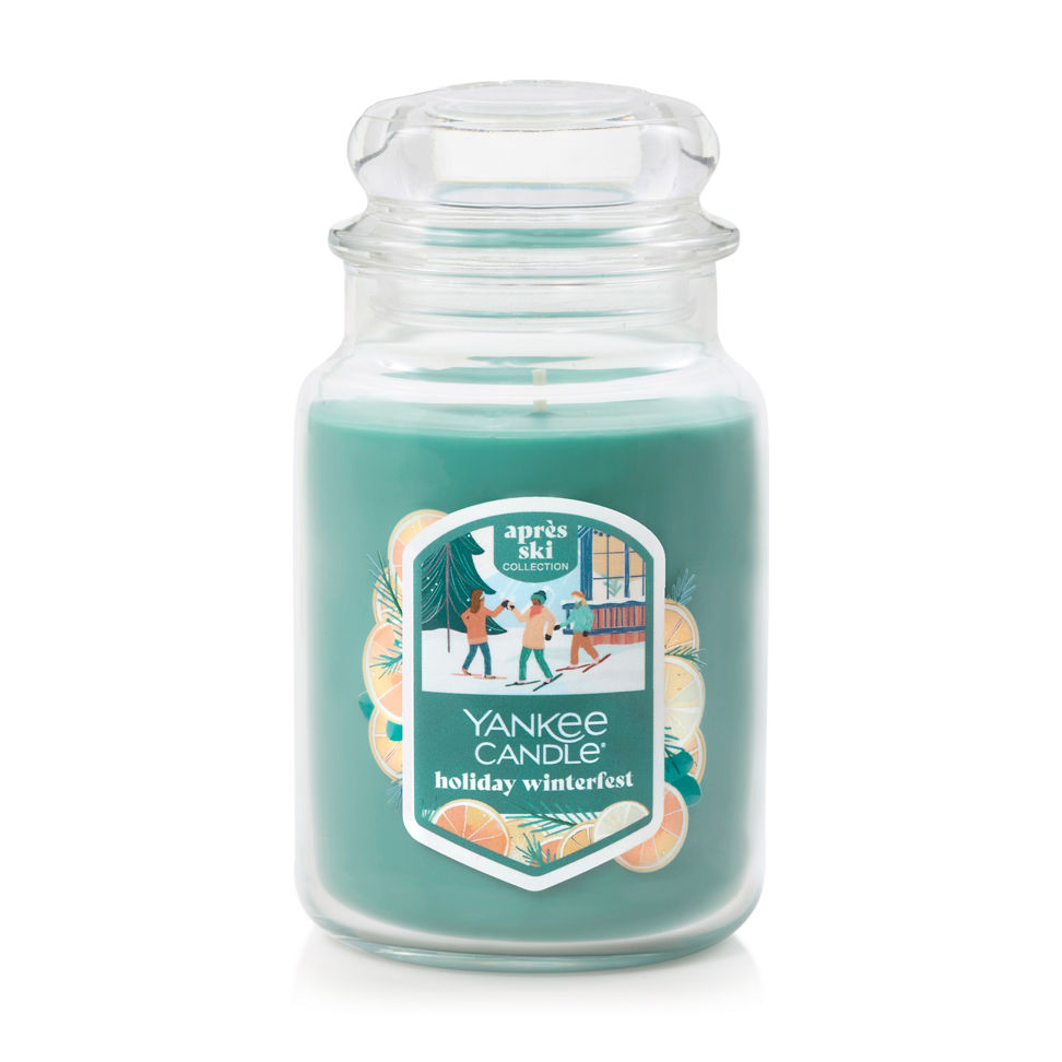 original large jar candle in holiday winterfest