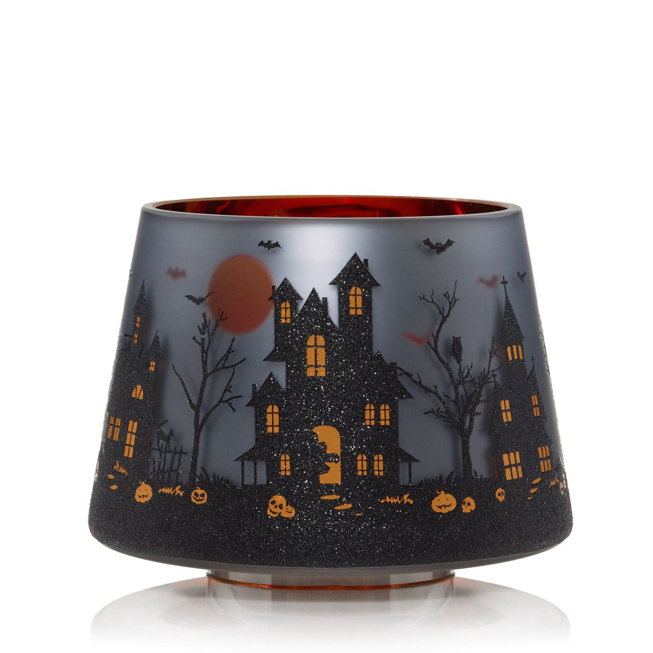Flicker Halloween House Glass Shade