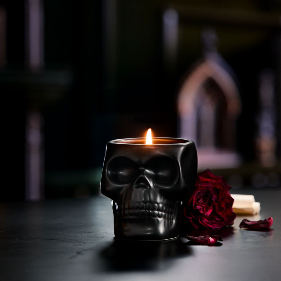 Phantom Bookshop Ceramic Skull | Yankee Candle