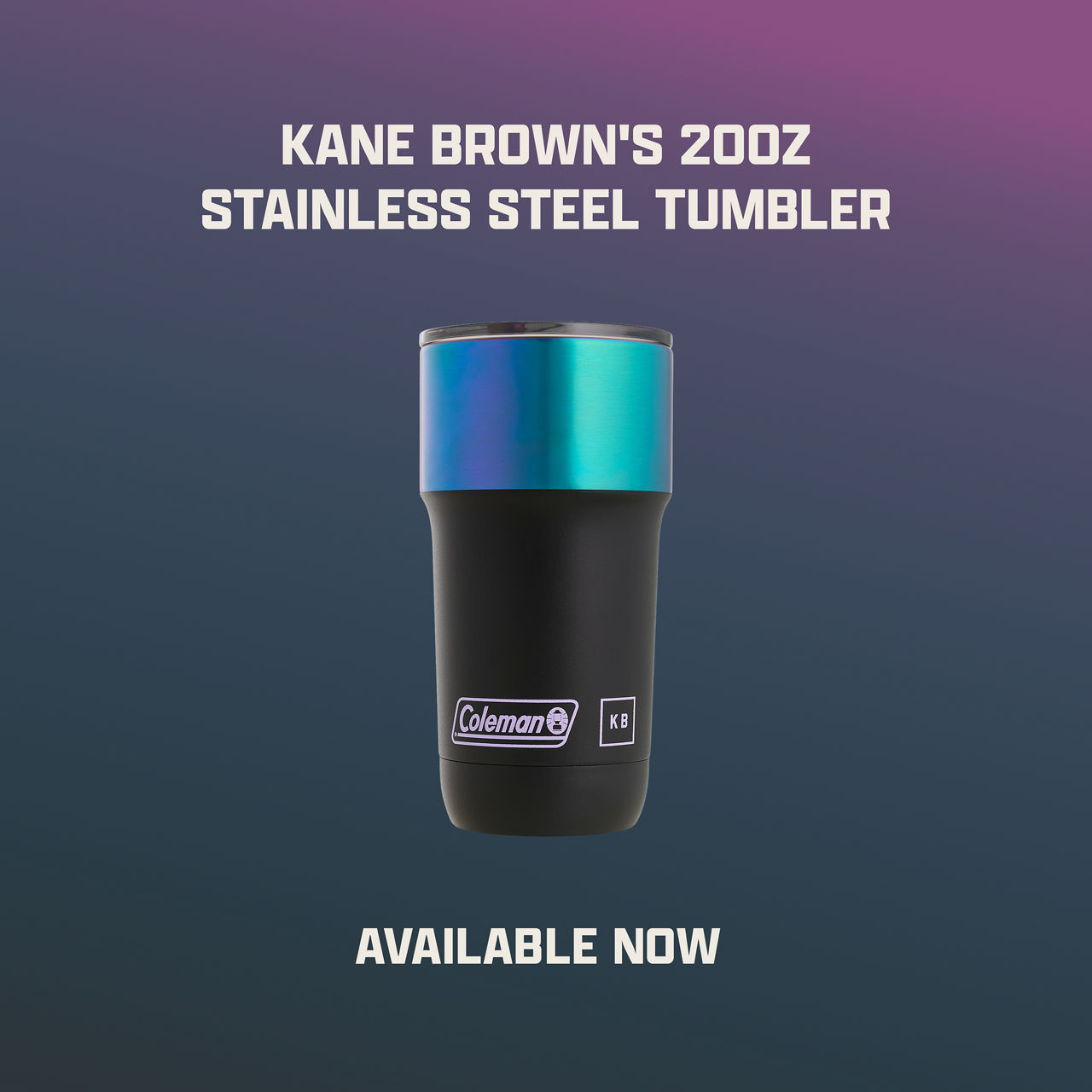 Coleman x Kane Brown limited-edition stainless steel tumbler